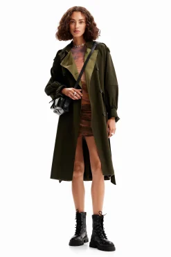 Gabardina oversize cinturón