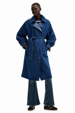 Gabardina oversize denim