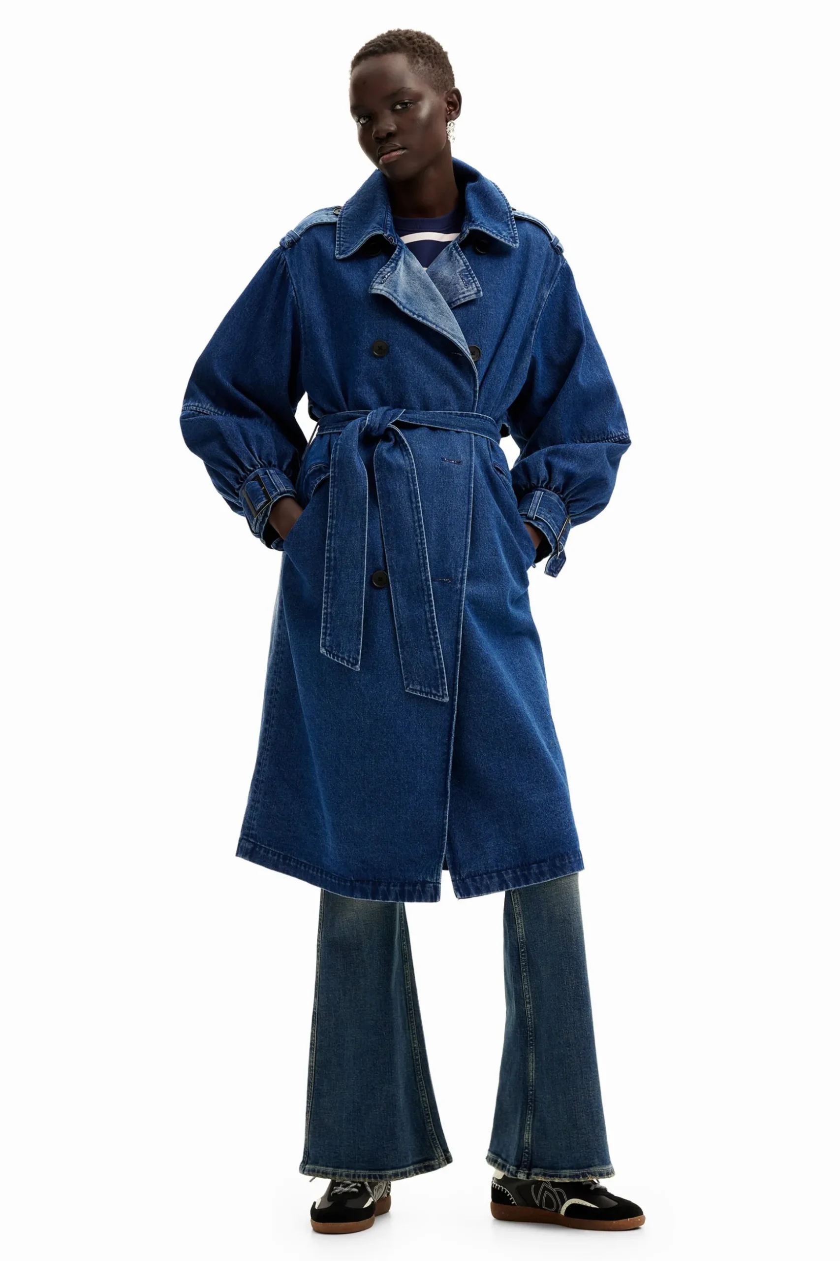 Gabardina oversize denim