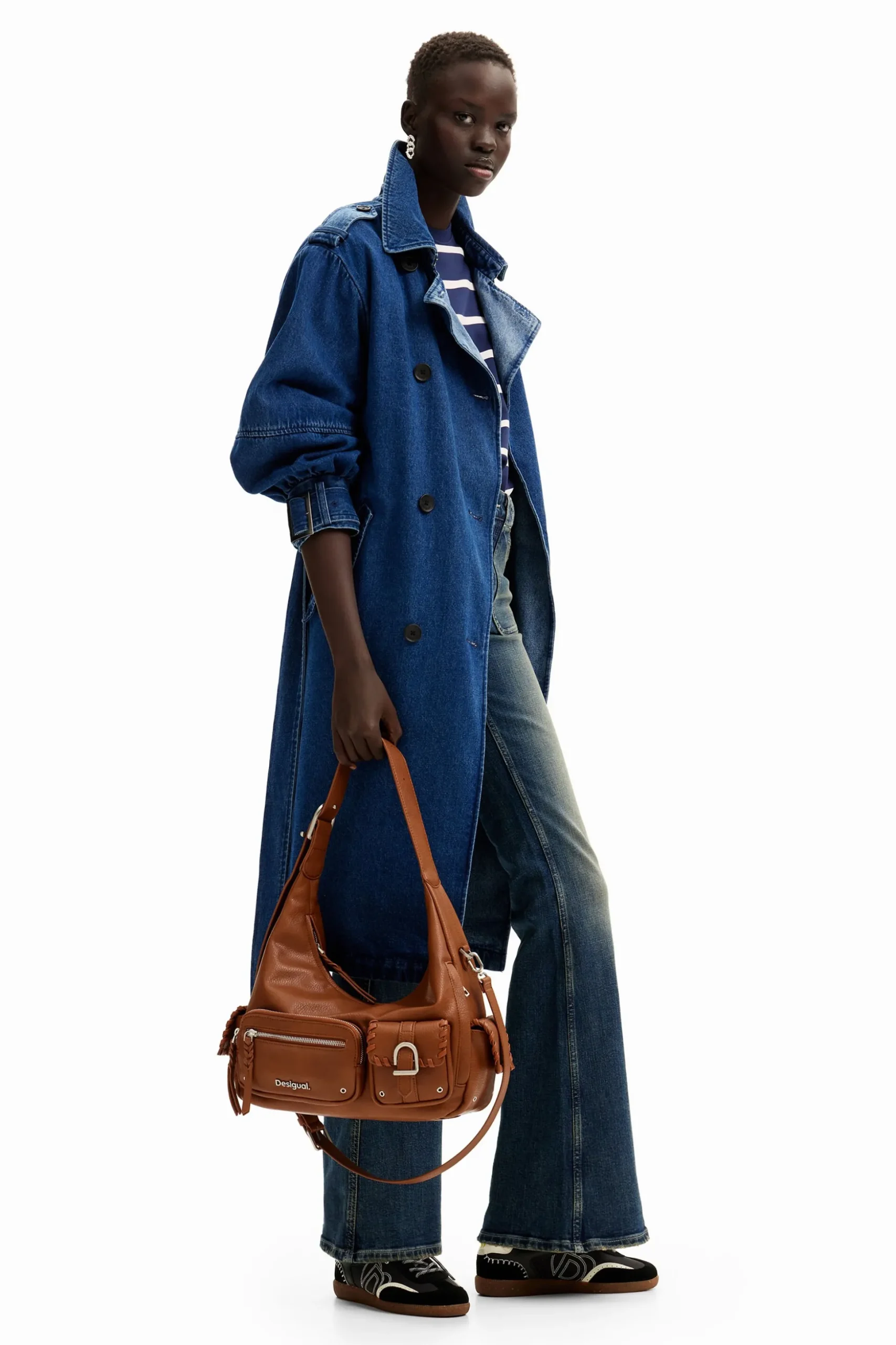Gabardina oversize denim