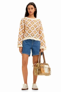 Jersey crochet multicolor
