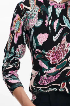 Jersey de punto dibujos botánicos