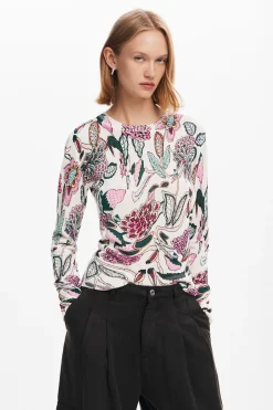 Jersey detalles flores