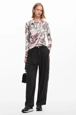Jersey detalles flores