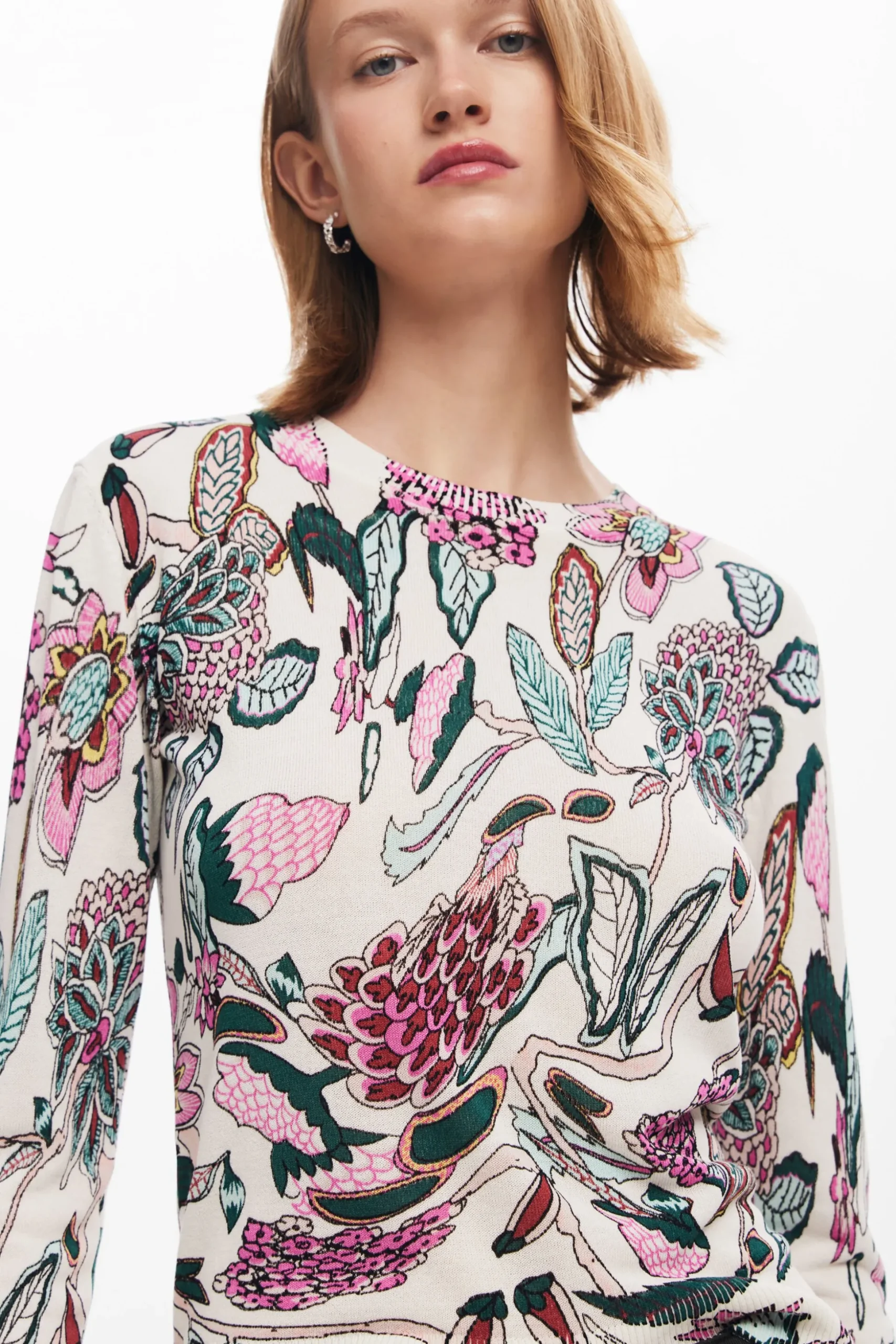 Jersey detalles flores