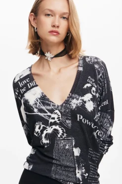 Jersey estampado periódico