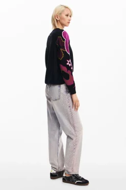 Jersey mangas flores