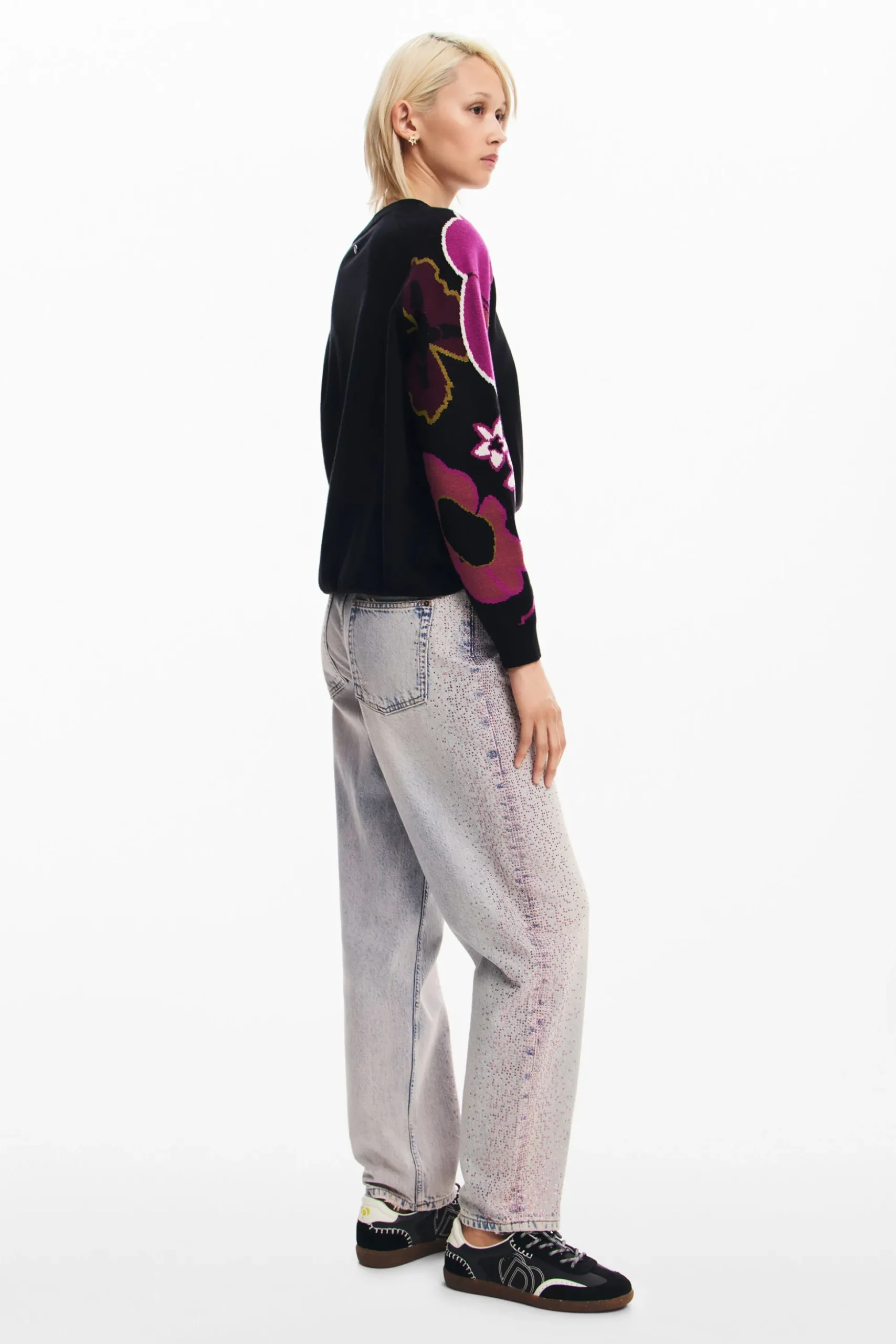 Jersey mangas flores