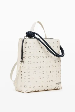 Mochila efecto piel círculos