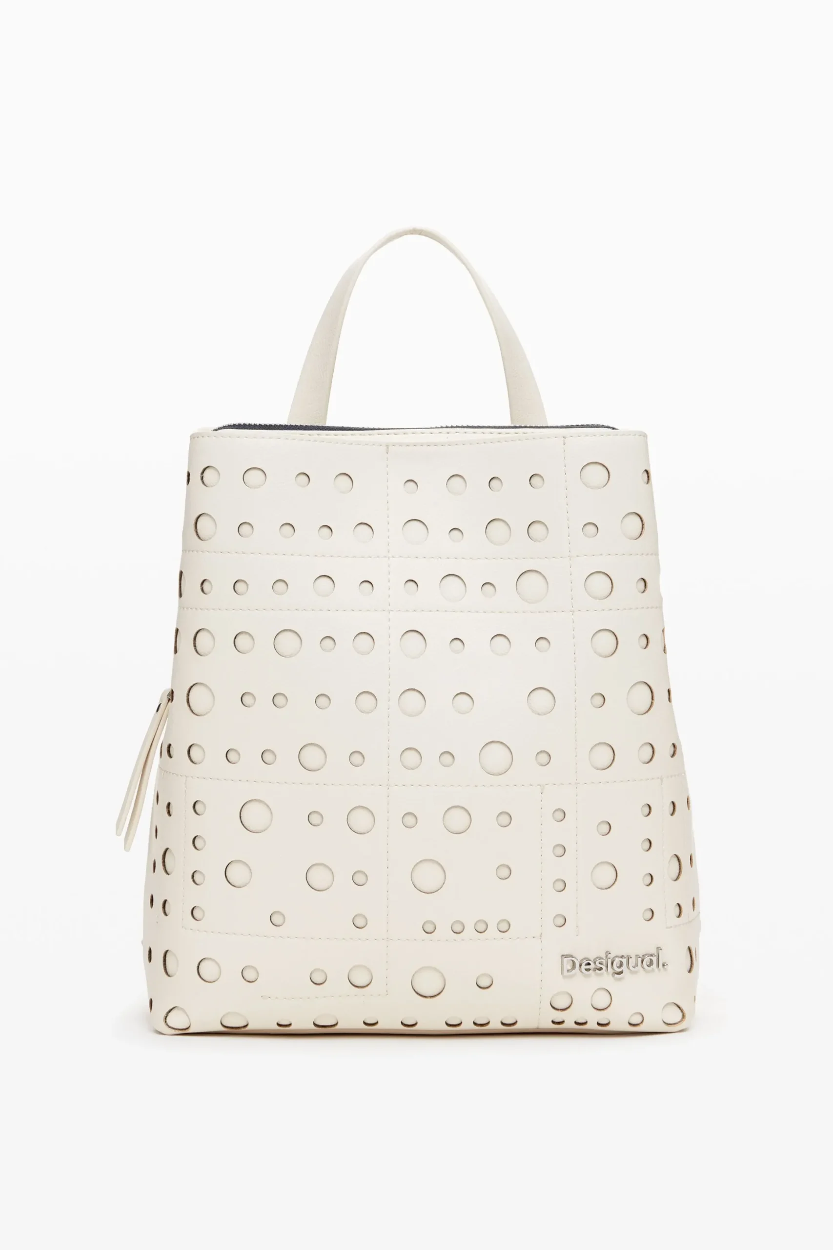 Mochila efecto piel círculos
