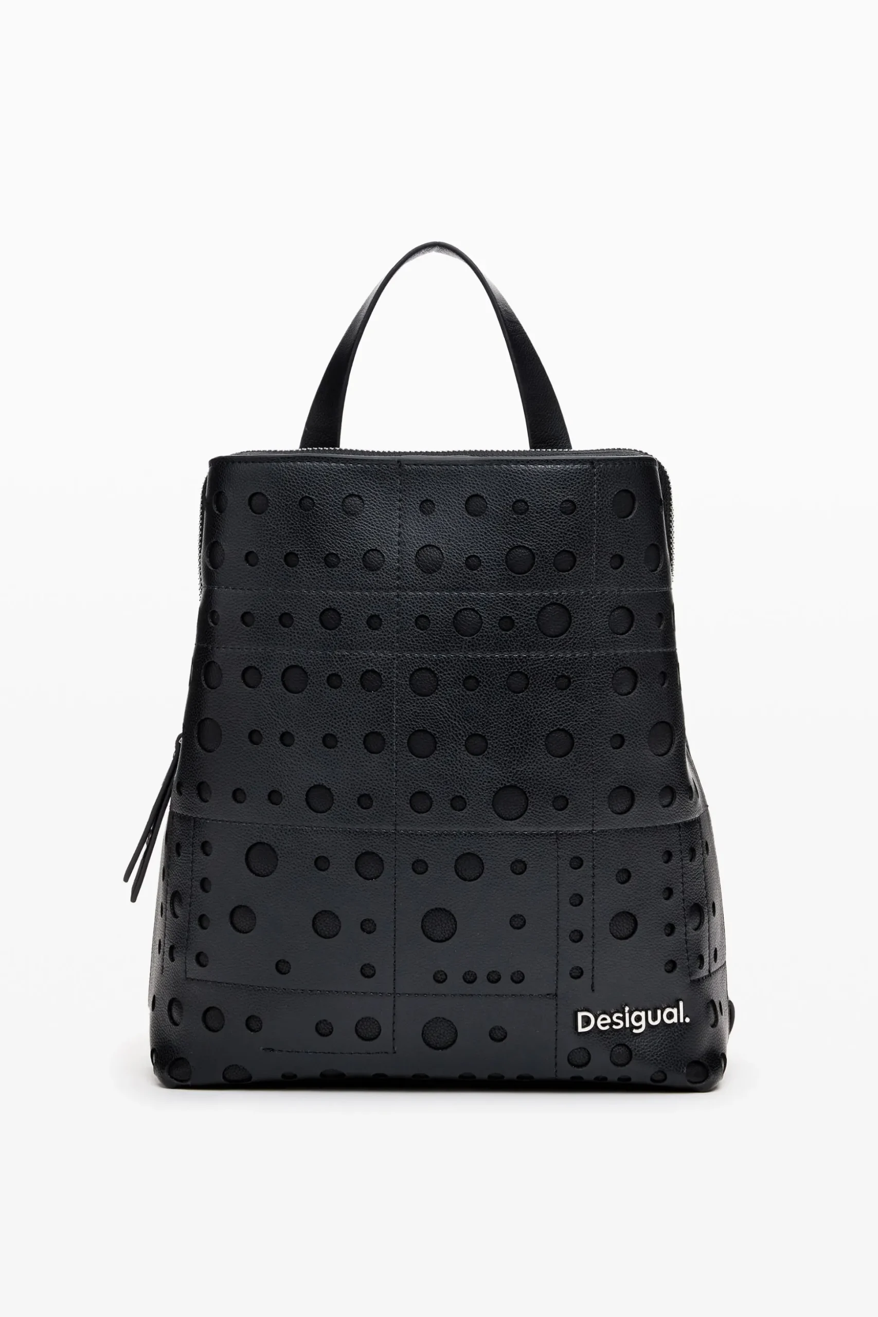 Mochila efecto piel círculos