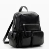 Mochila piel M bolsillos