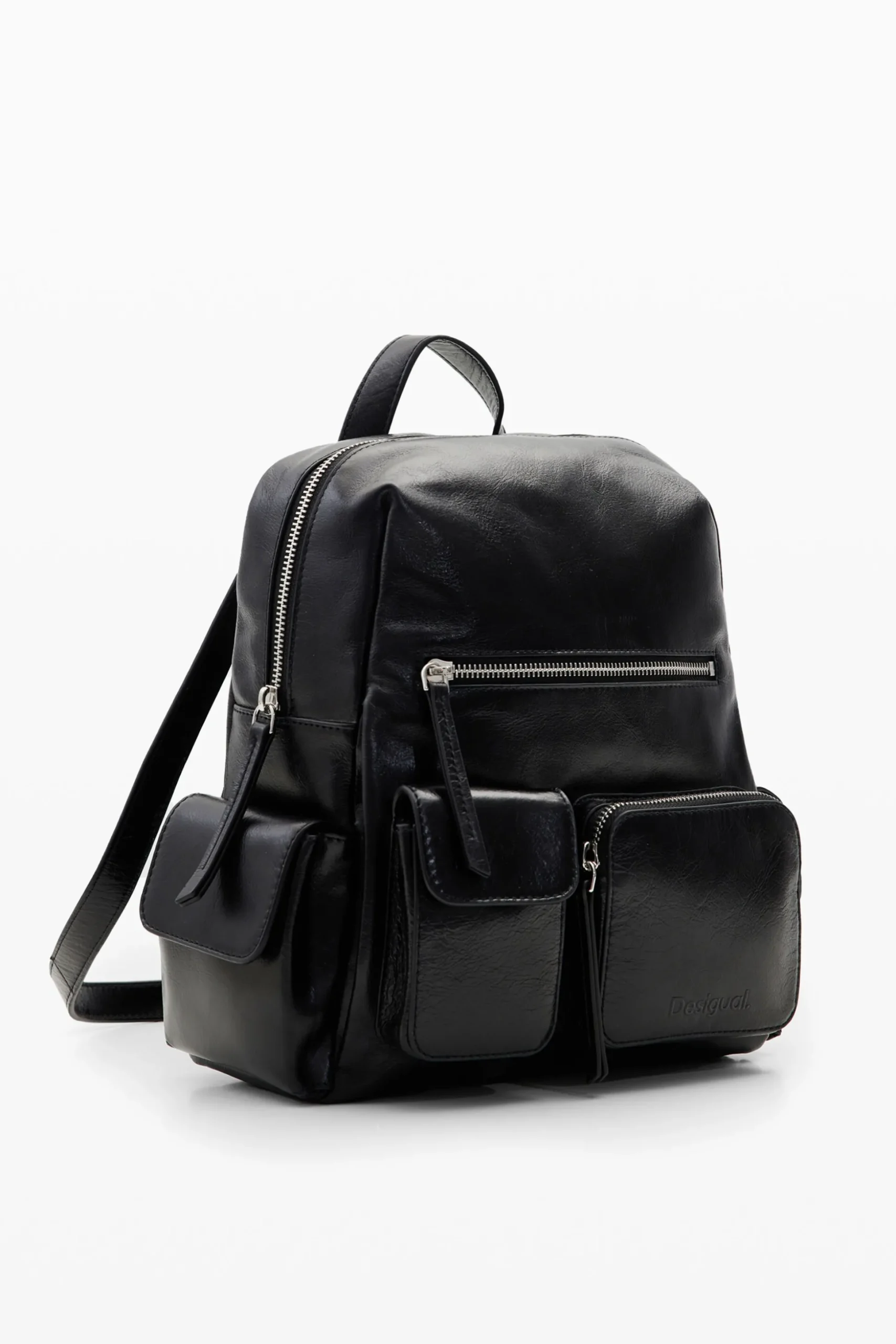Mochila piel M bolsillos