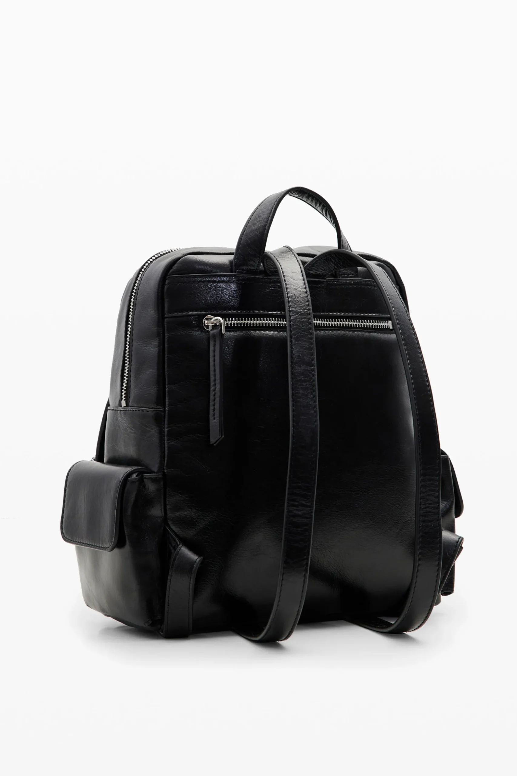 Mochila piel M bolsillos