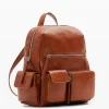 Mochila piel multibolsillo