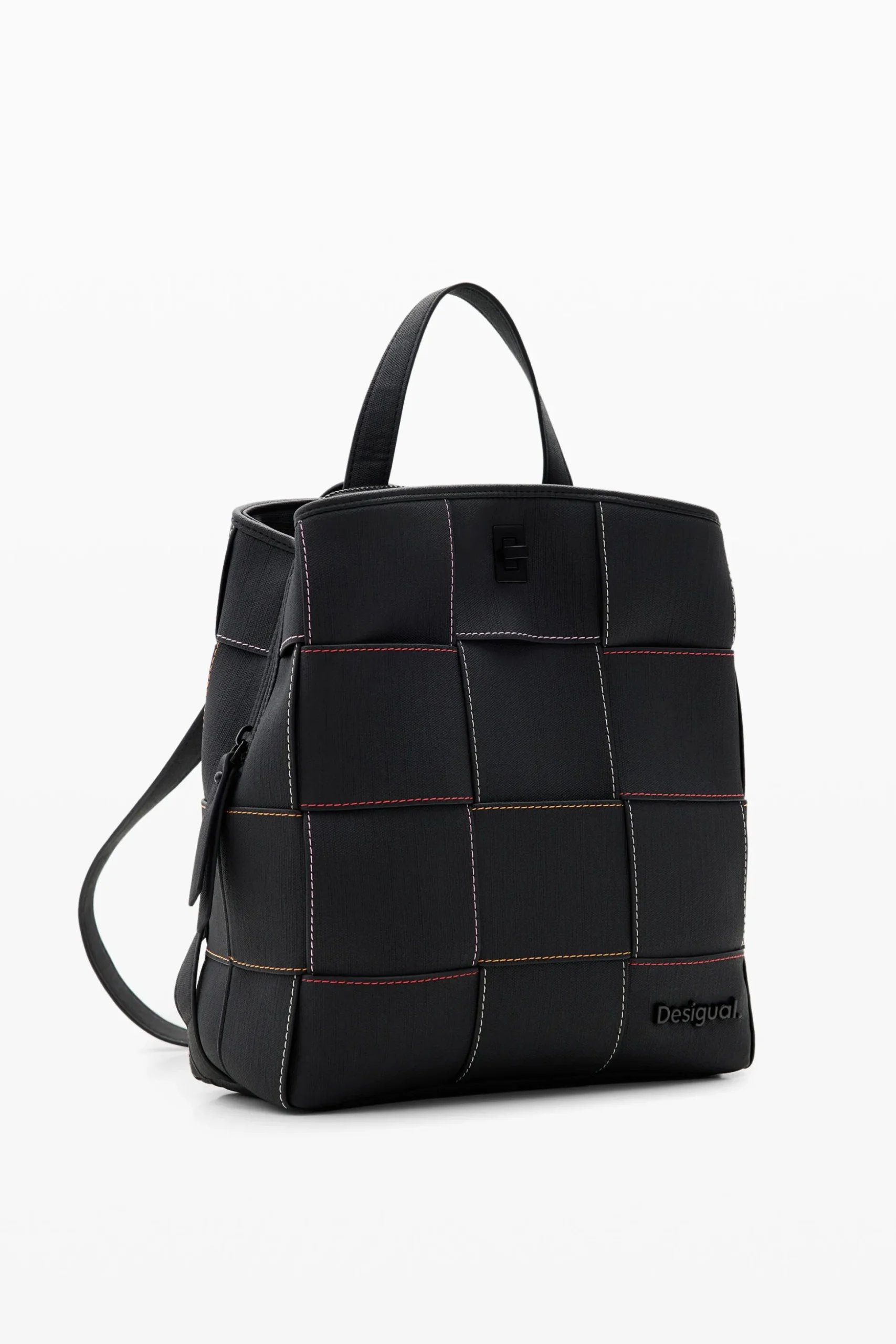 Mochila S trenzada pespuntes