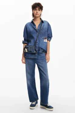 Monedero L denim Mickey Mouse