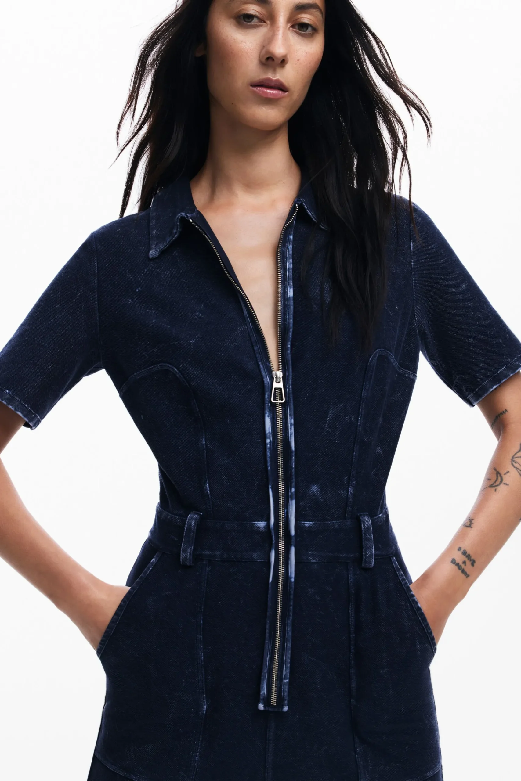 Mono denim efecto lavado