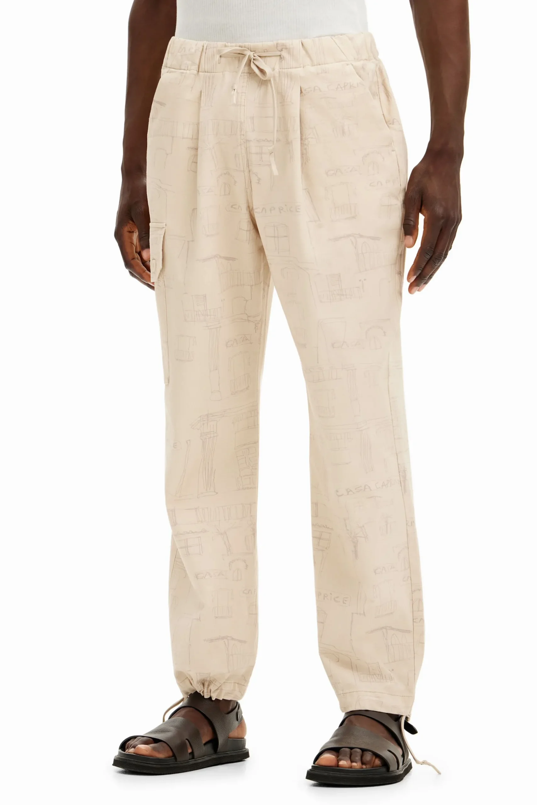 Pantalón cargo estampado