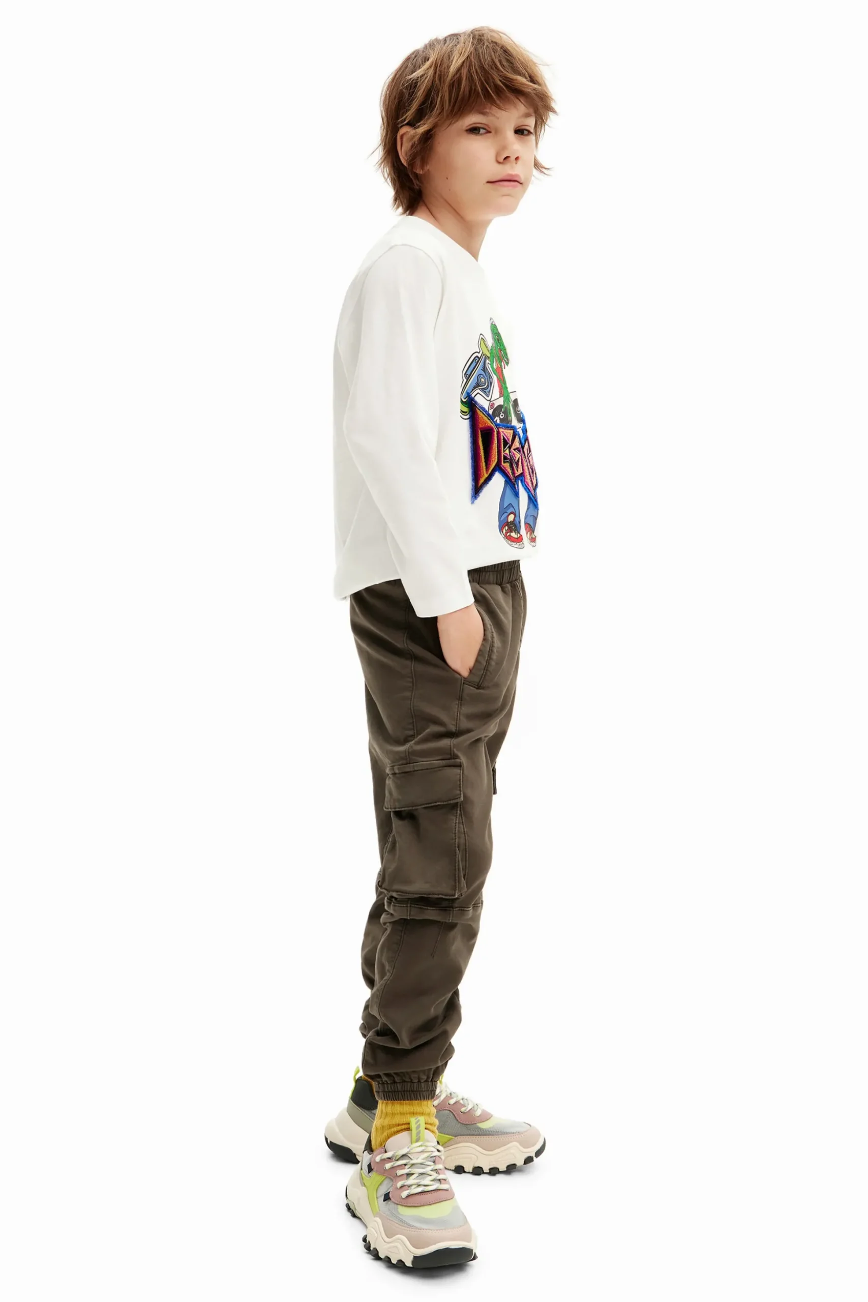 Pantalón largo jogger bolsillos cargo
