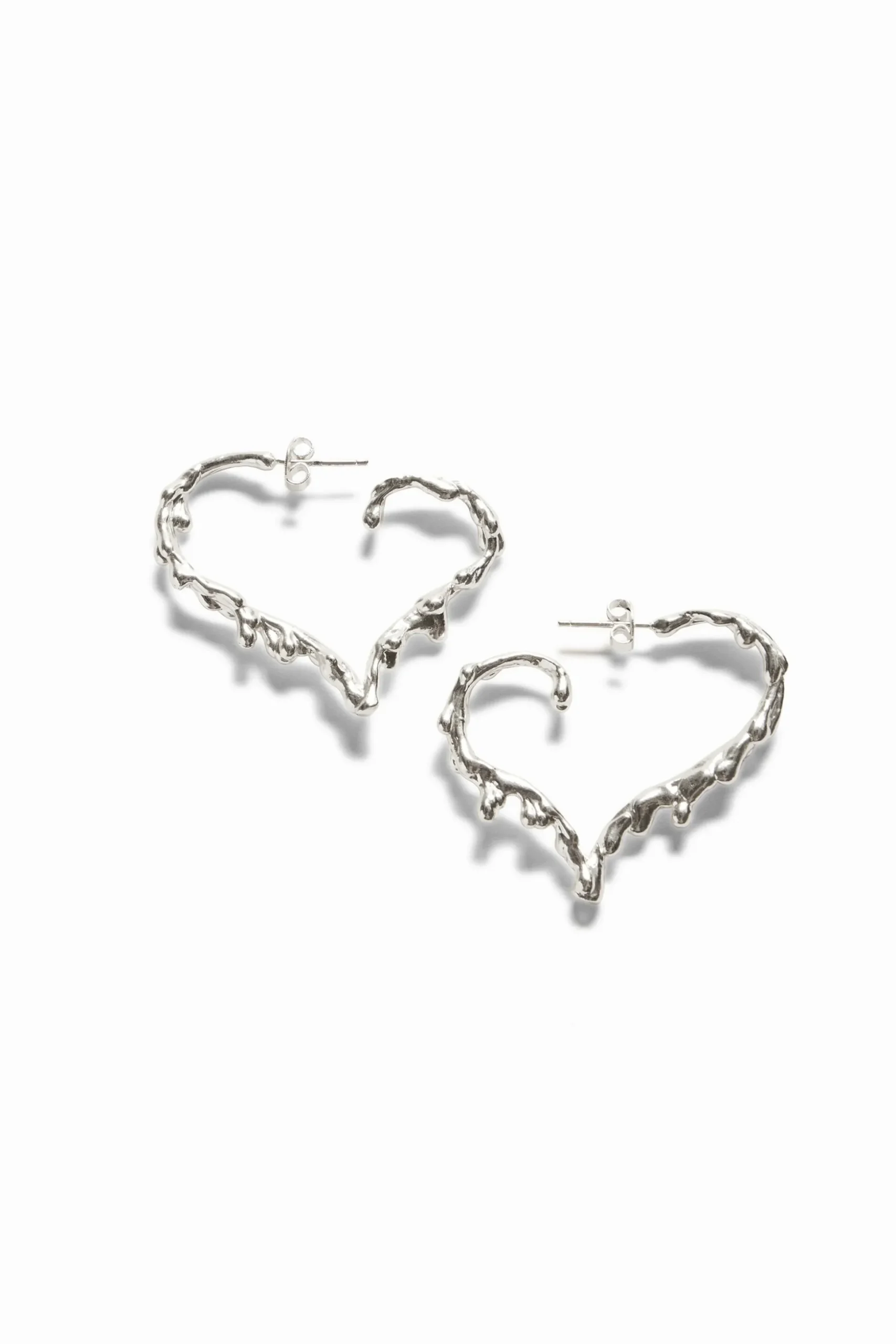 Pendientes corazón baño plata Zalio