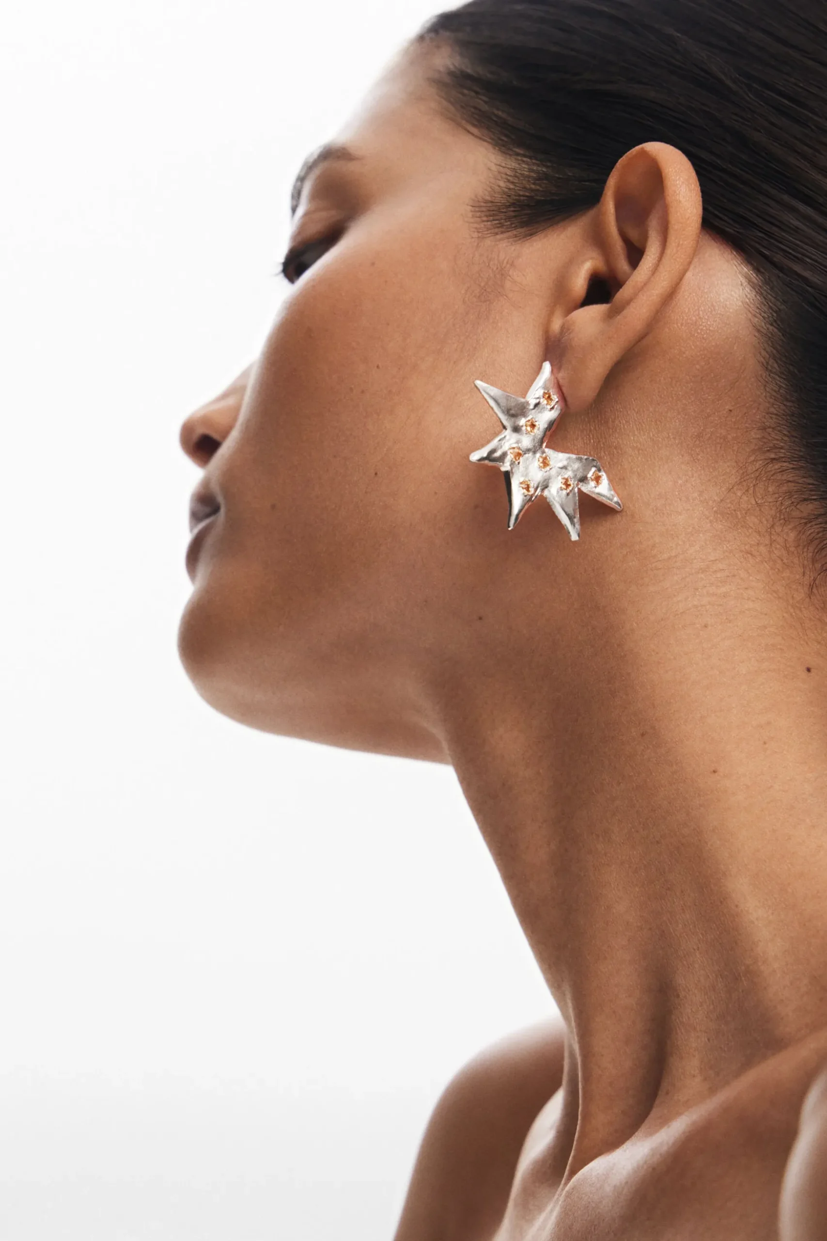 Pendientes en forma de estrella plata Zalio