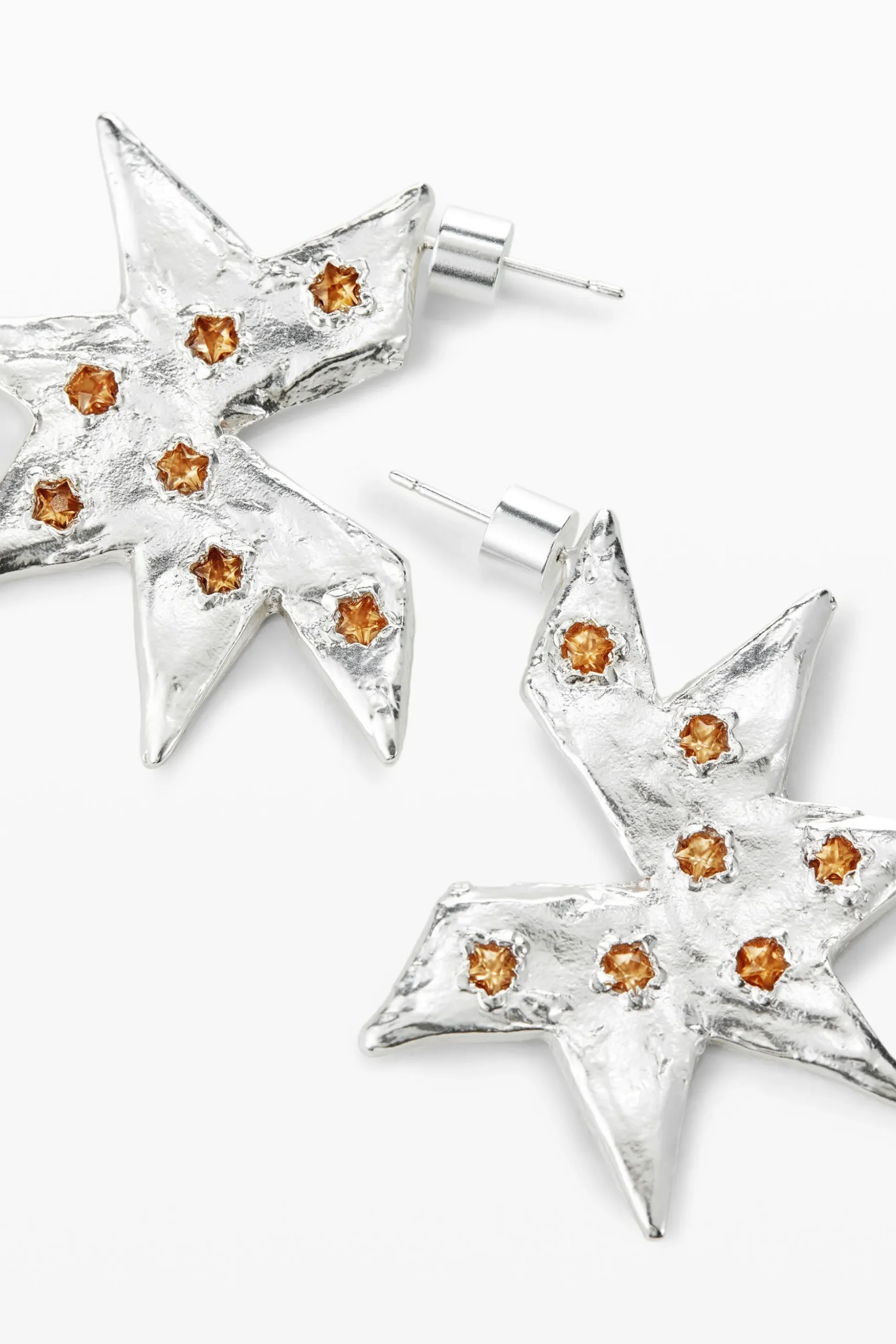 Pendientes en forma de estrella plata Zalio
