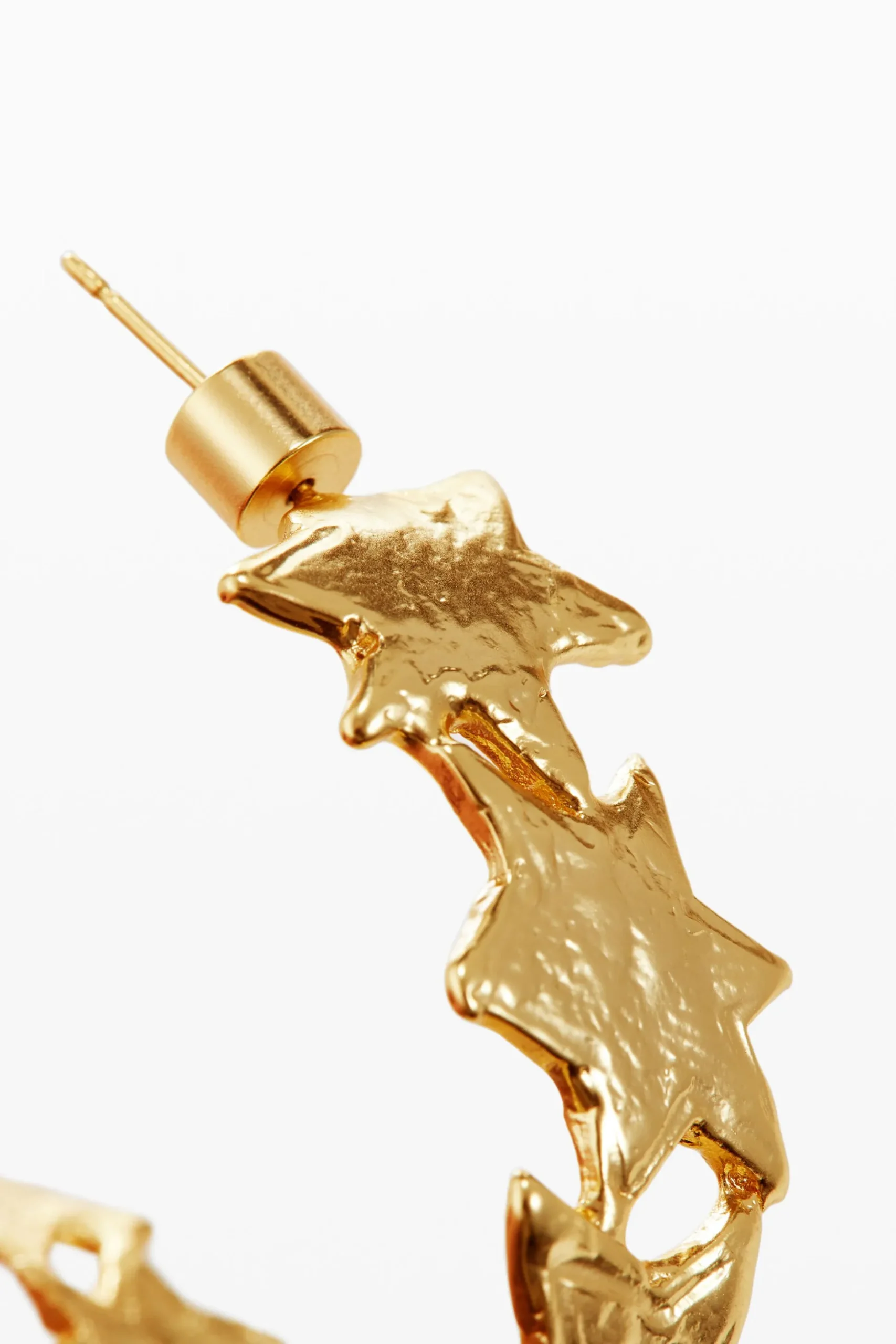 Pendientes espiral estrellas baño oro Zalio
