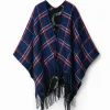 Poncho reversible cuadros