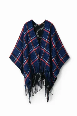 Poncho reversible cuadros