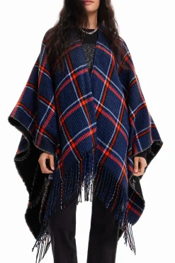 Poncho reversible cuadros