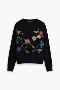 Sudadera bordado flores
