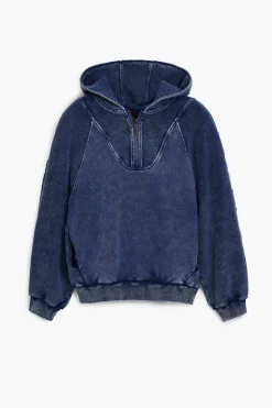 Sudadera capucha efecto lavado