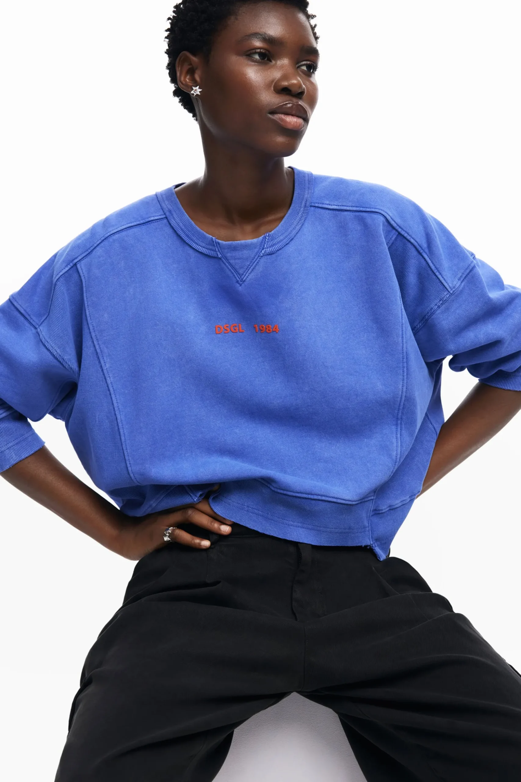 Sudadera efecto lavado
