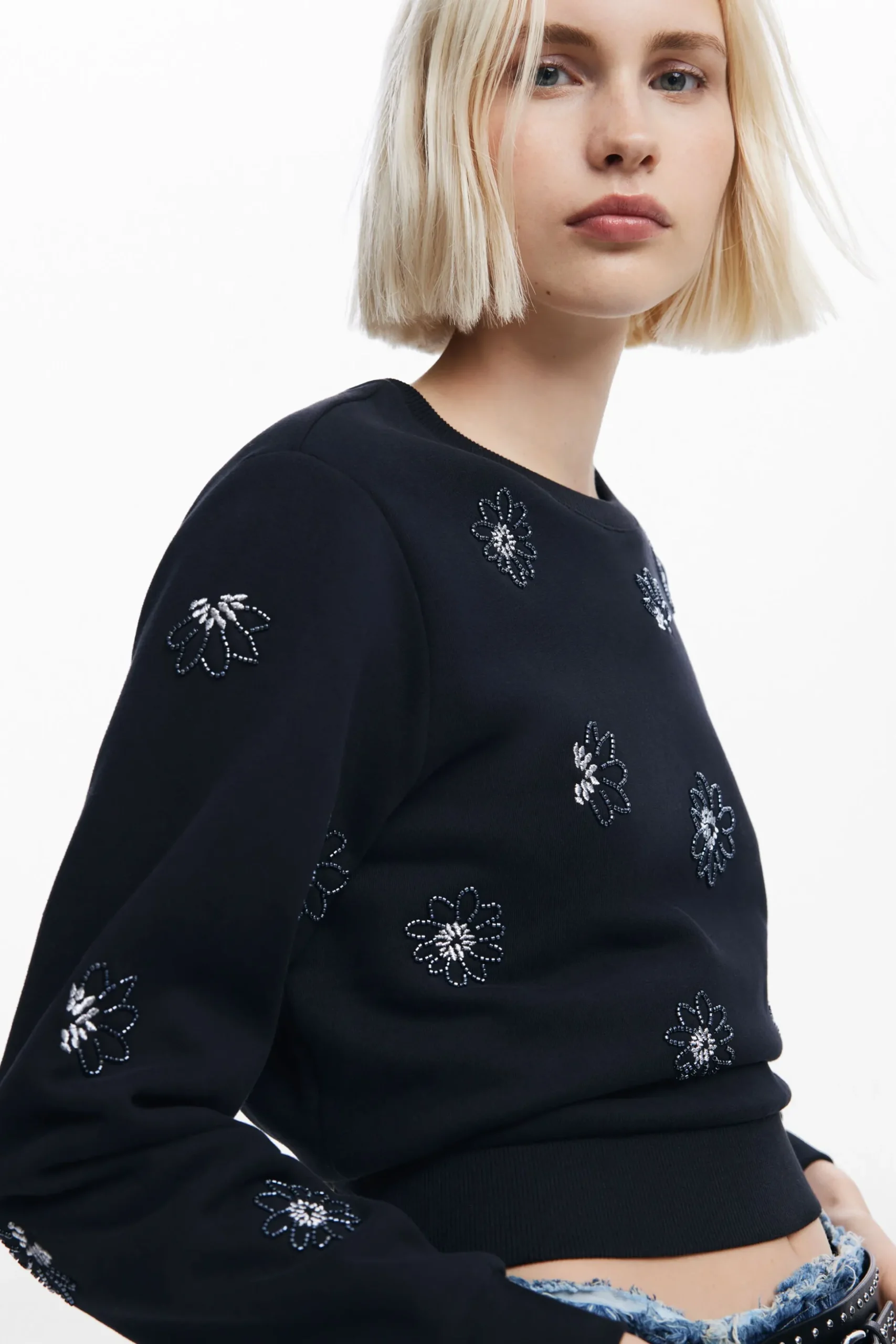 Sudadera flores joya