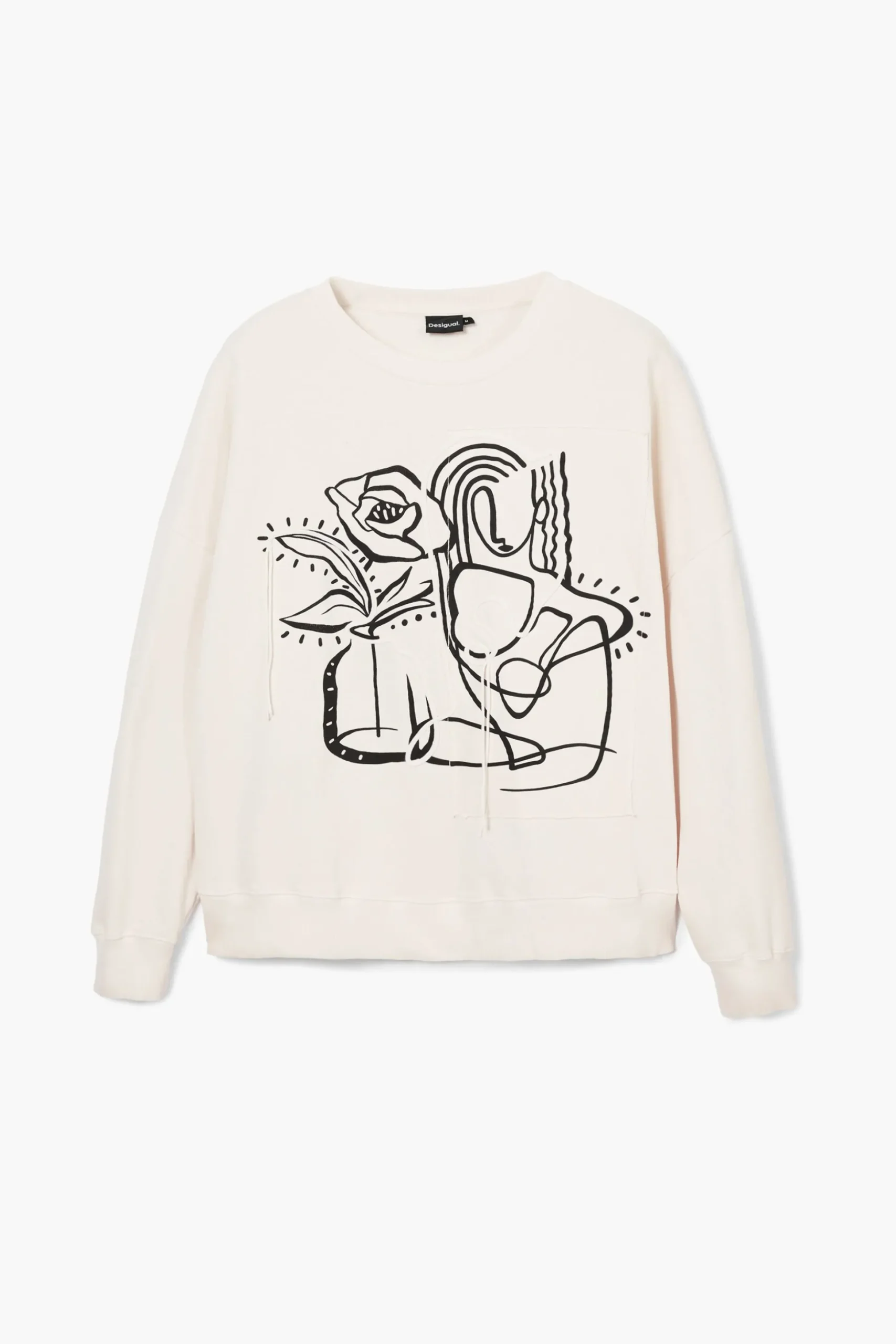 Sudadera oversize flor