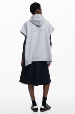 Sudadera poncho lisa