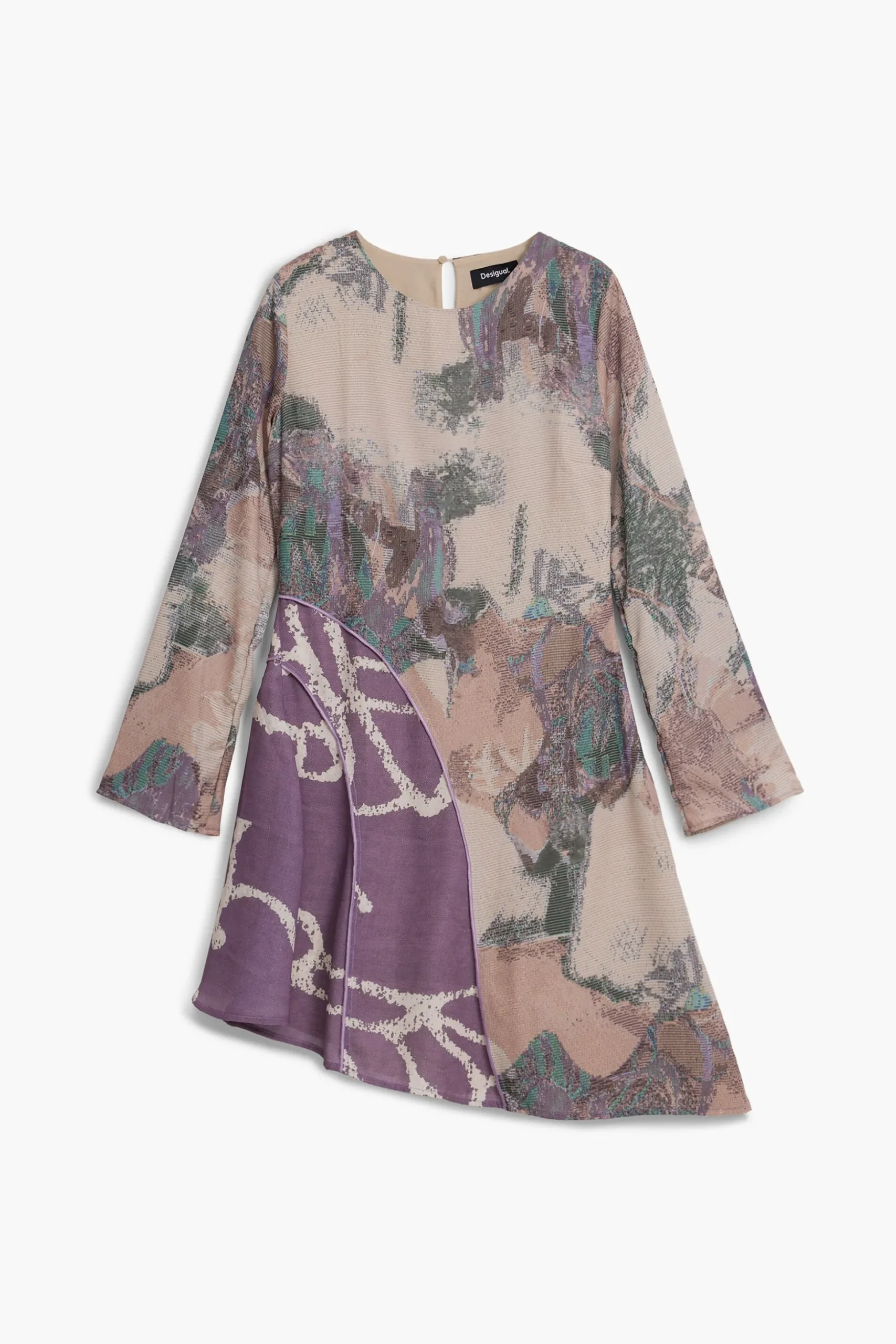 Vestido asimétrico estampada