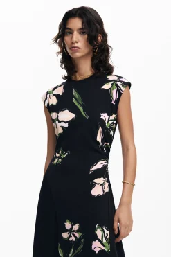 Vestido asimétrico flores