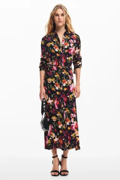 Vestido camisero flores