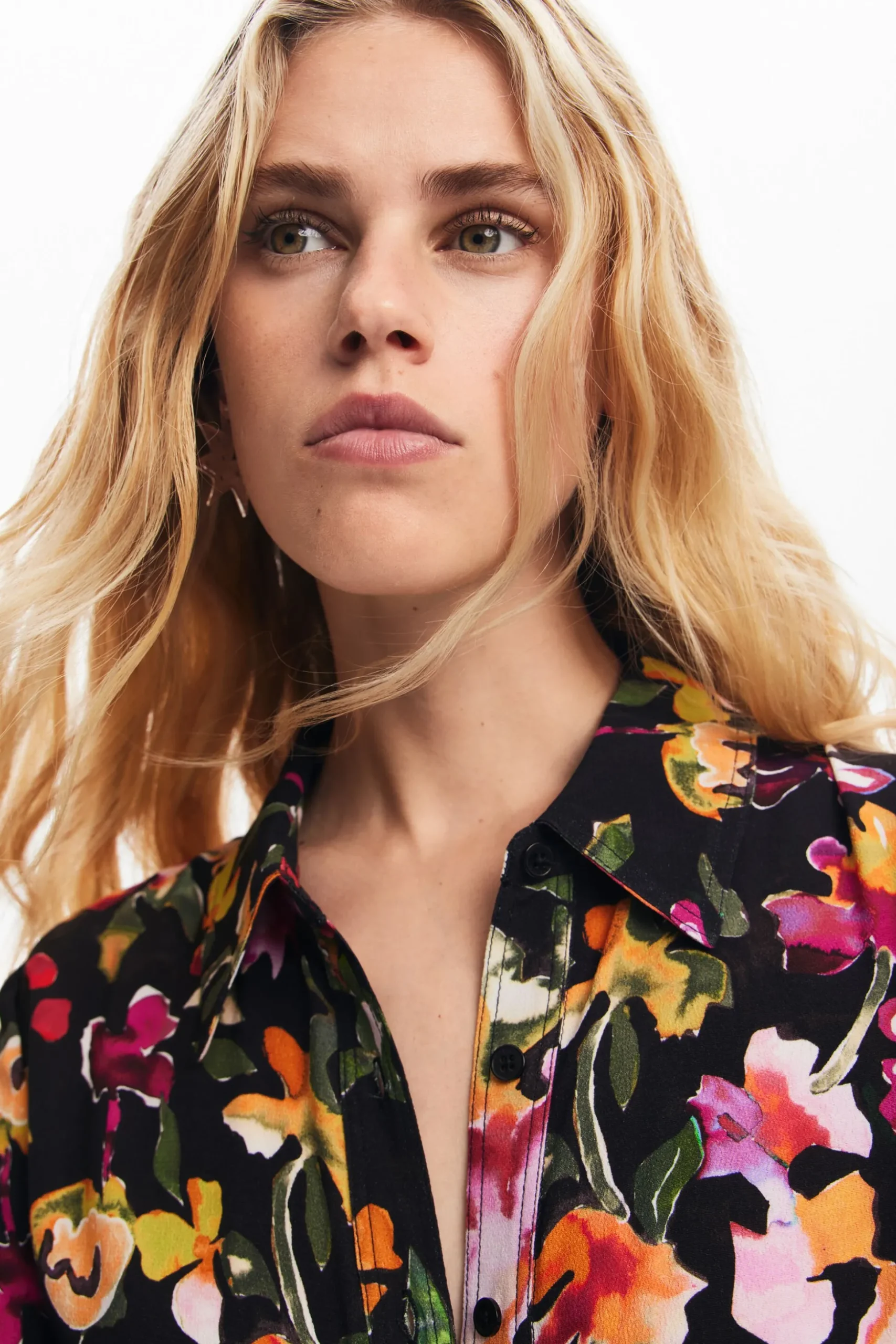Vestido camisero flores