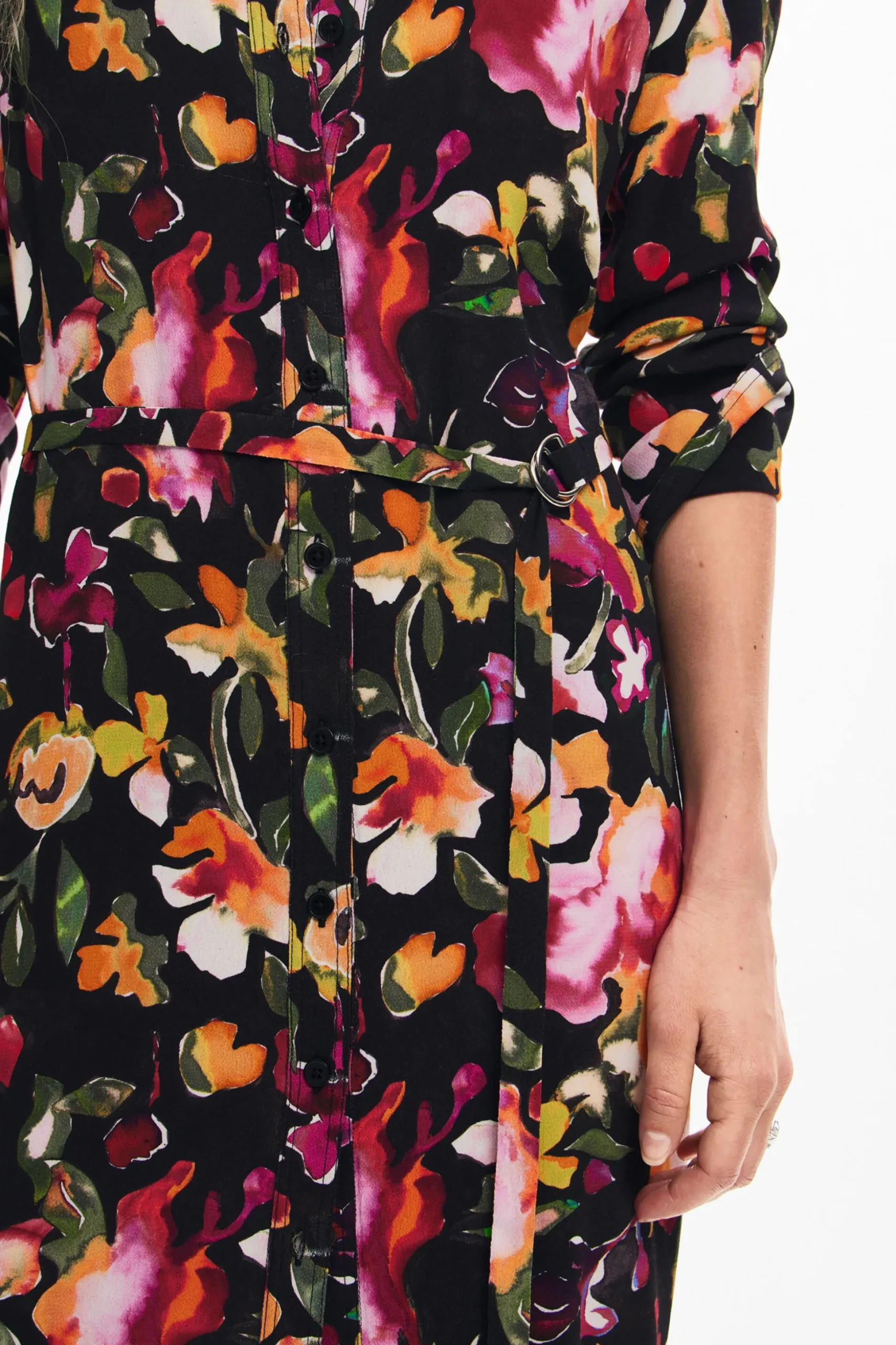 Vestido camisero flores