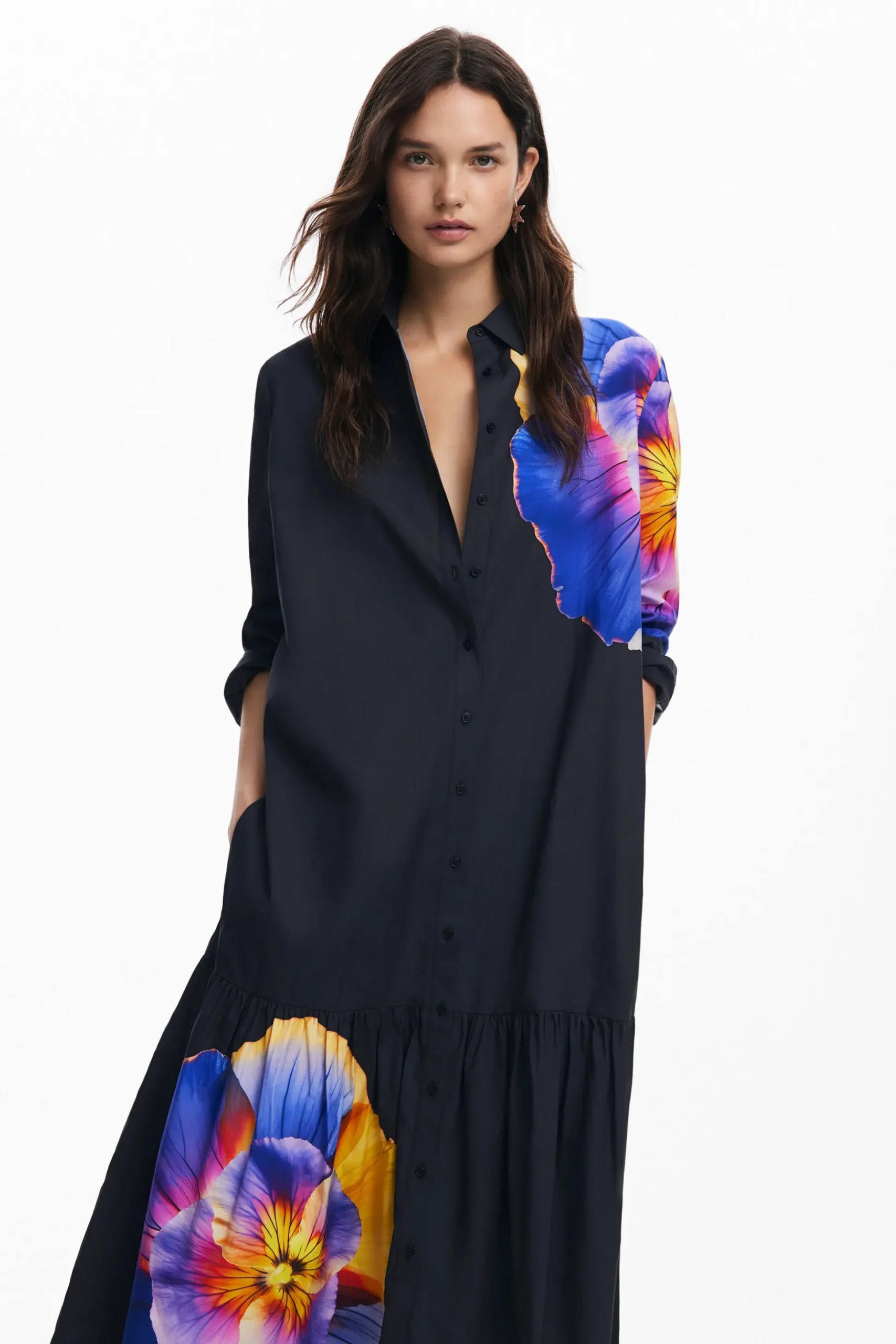 Vestido camisero flores M. Christian Lacroix