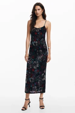 Vestido combinado mesh