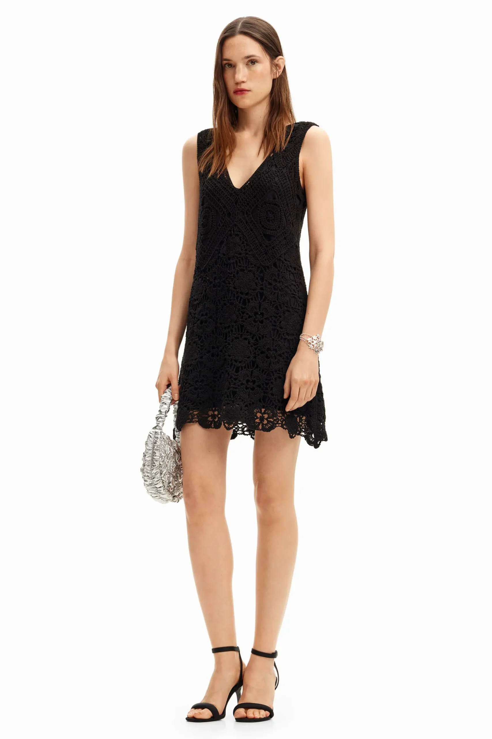 Vestido corto crochet
