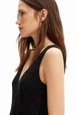 Vestido corto crochet