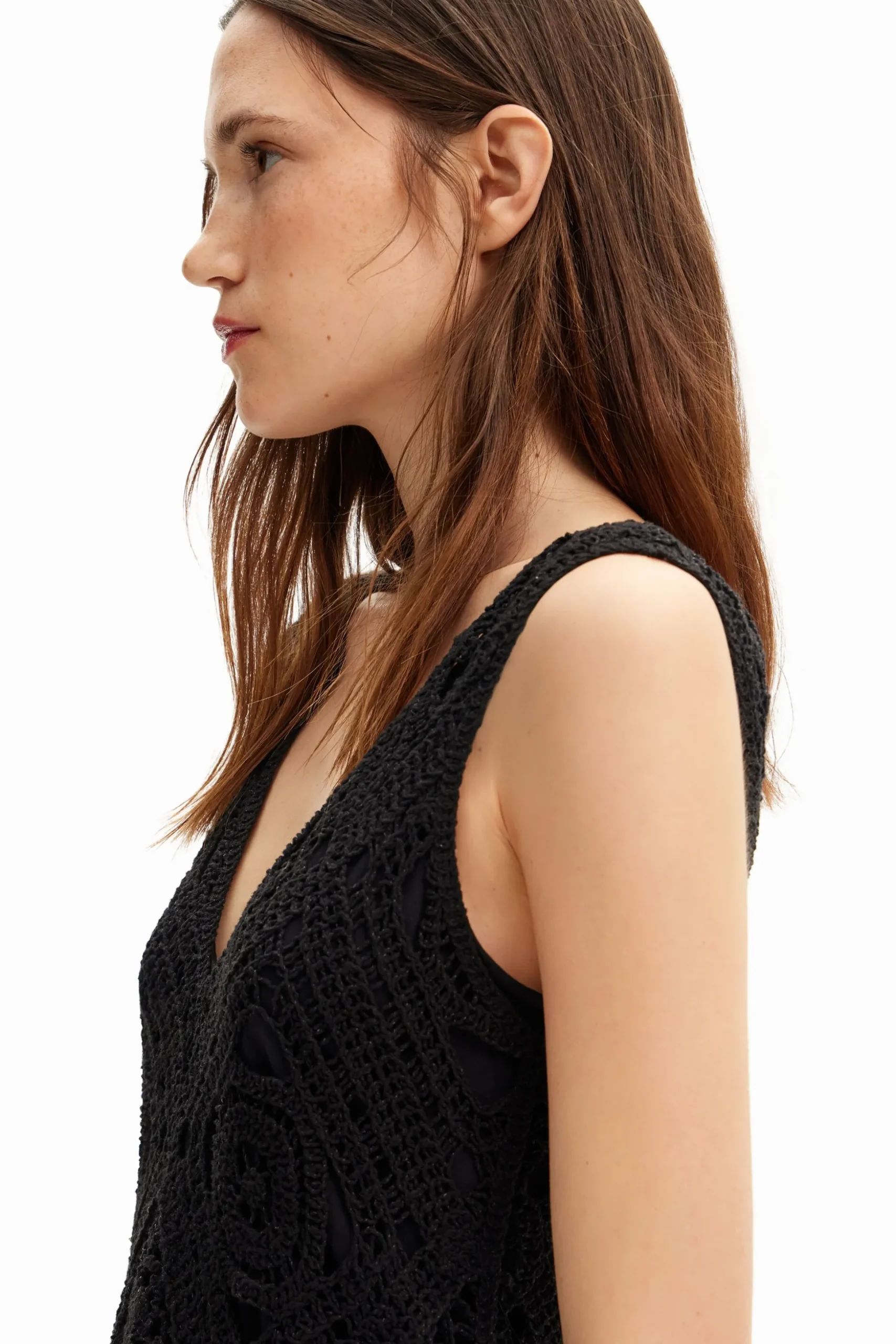 Vestido corto crochet