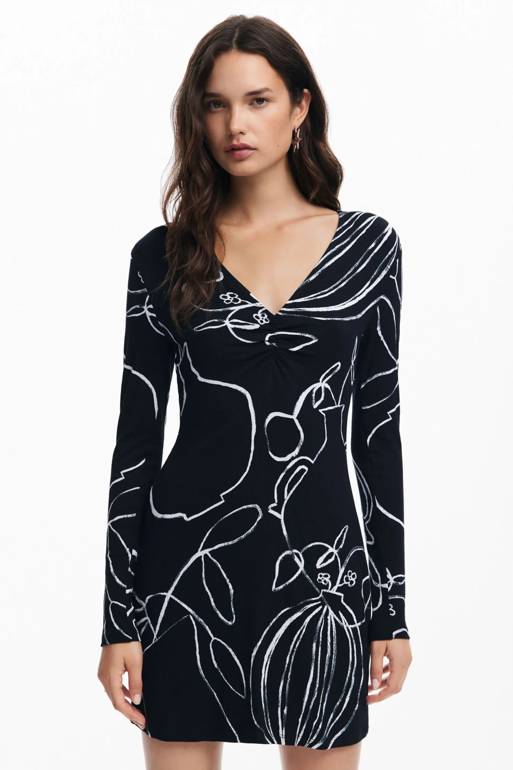 Vestido corto estampado