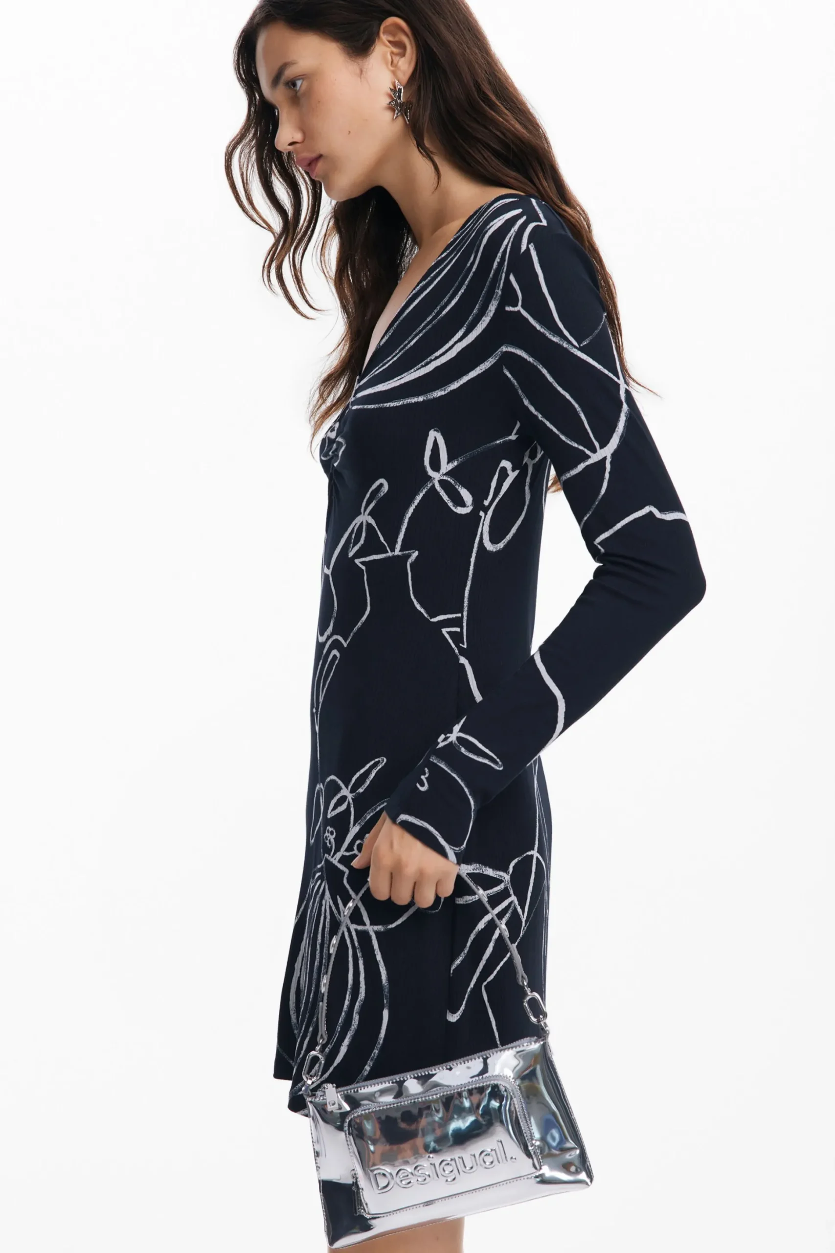 Vestido corto estampado