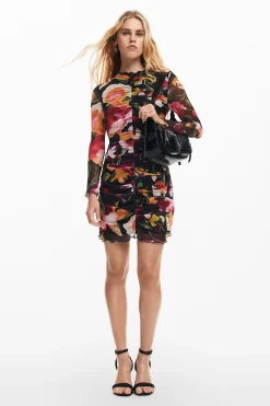 Vestido corto flores